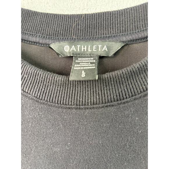 Athleta Retroplush Velvet Crewneck Sweatshirt – Black – Size L - Picture 8 of 9